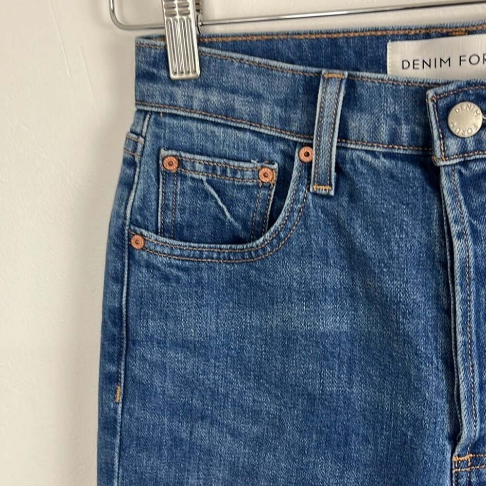 Denim Forum The Yoko High Rise Slim Button-Fly Jean - Picture 5 of 8